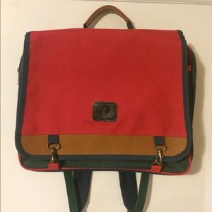 Vintage Red/Navy 80s 90s Kids Briefcase Backpack